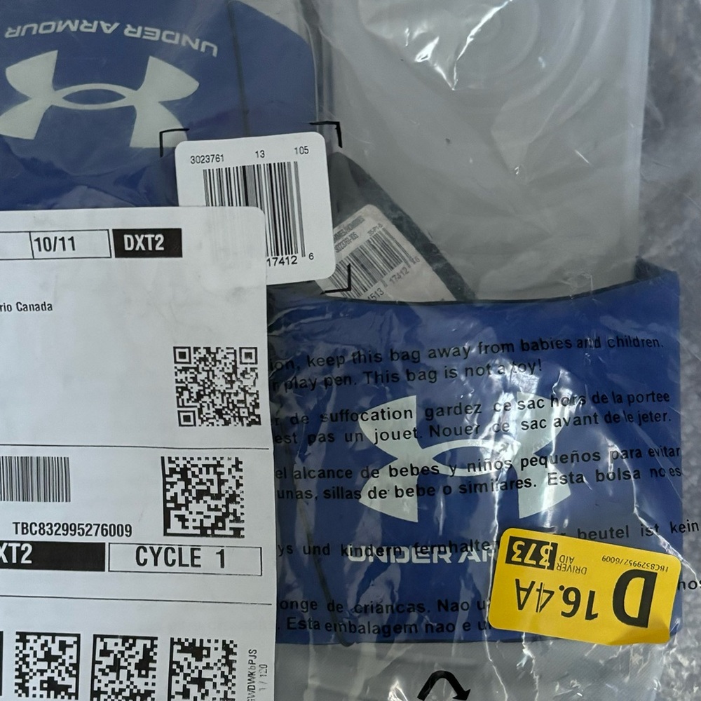 Under Armour Blue and White Sportswear